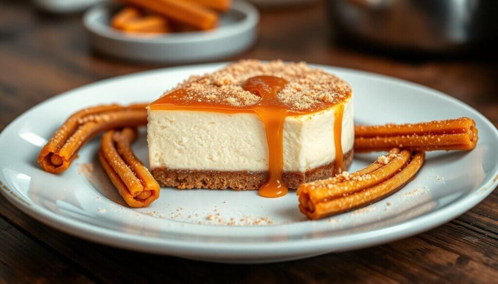 "Churro Cheesecake: The Sweetest Fusion of Crispy and Creamy"